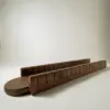 Walnut wooden french bread slicer