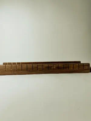 Walnut wooden french bread slicer