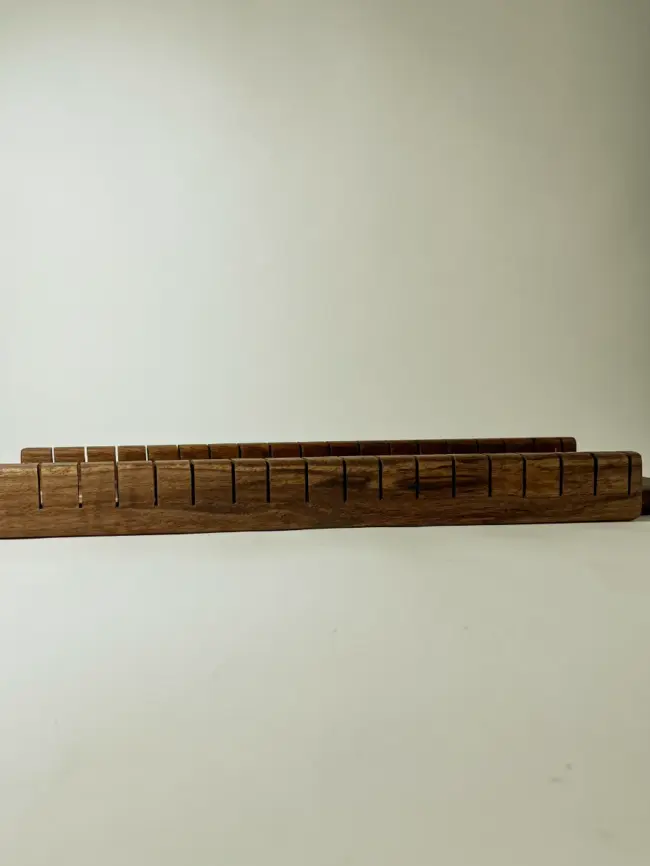 Walnut wooden french bread slicer