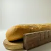 Walnut wooden french bread slicer