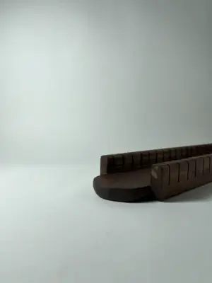 Walnut wooden french bread slicer