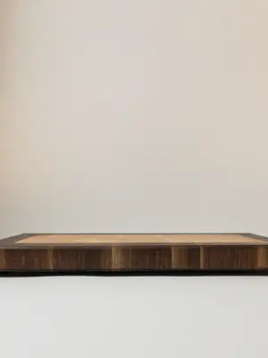 Walnut and maple end grain cutting board