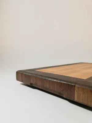 Walnut and maple end grain cutting board
