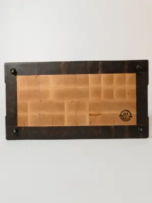 Walnut and maple end grain cutting board