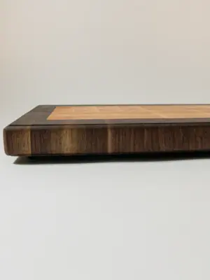 Walnut and maple end grain cutting board