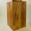 Red oak flippity-top wood trash can bin Handcrafted red oak wood trash can bin with removable wooden lid