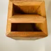 Red oak flippity-top wood trash can bin Handcrafted red oak wood trash can bin with removable wooden lid