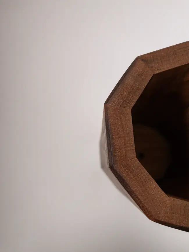 Walnut wood kitchen utensil holder