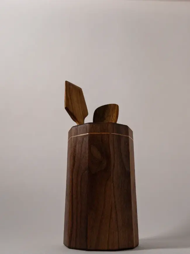 Wood Kitchen Utensil Holder