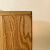 Red oak flippity-top wood trash can bin Handcrafted red oak wood trash can bin with removable wooden lid