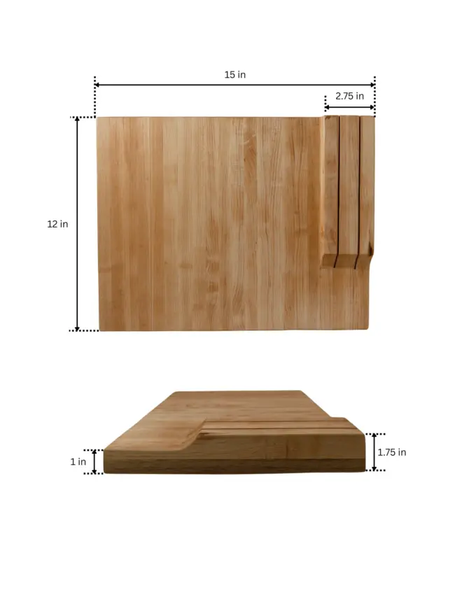 Maple Edge Grain Cutting Board Dimensions