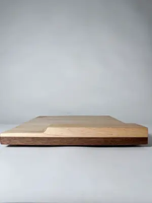 Maple edge grain cutting board with knife storage