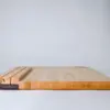 Maple edge grain cutting board with knife storage Maple edge grain cutting board with knife storage