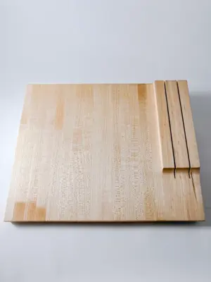 Maple Edge Grain Cutting Board with Knife Storage