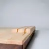 Maple edge grain cutting board with knife storage Maple edge grain cutting board with knife storage