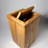 Red Oak Flippity-Top Wood Trash Can Bin with magnet