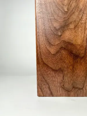 Walnut flippity-top wood trash can bin (with handle) Walnut wood trash can bin with lid and handle