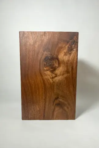 Walnut wood trash can bin with lid and handle