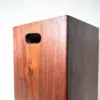 Walnut flippity-top wood trash can bin (small, large) Walnut flippity-top wood trash can bin handle