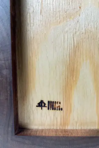 Walnut flippity-top wood trash can bin (without handle) (5)