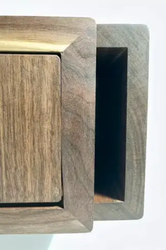 Walnut flippity-top wood trash can bin (without handle) (7)