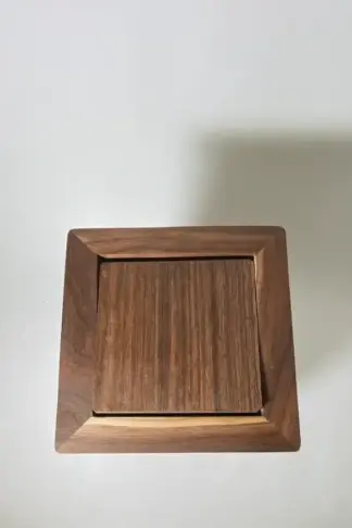 Walnut flippity-top wood trash can bin (without handle) (14)