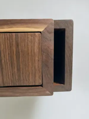 Walnut wood kitchen utensil holder