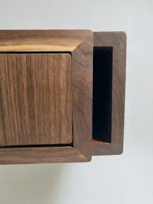 Walnut wood kitchen utensil holder