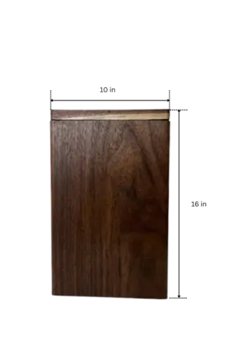 Walnut flippity top wood trah can bin dimensions large