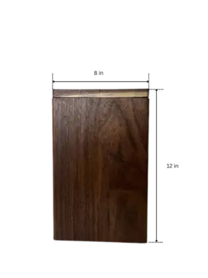 Walnut flippity top wood trah can bin dimensions small