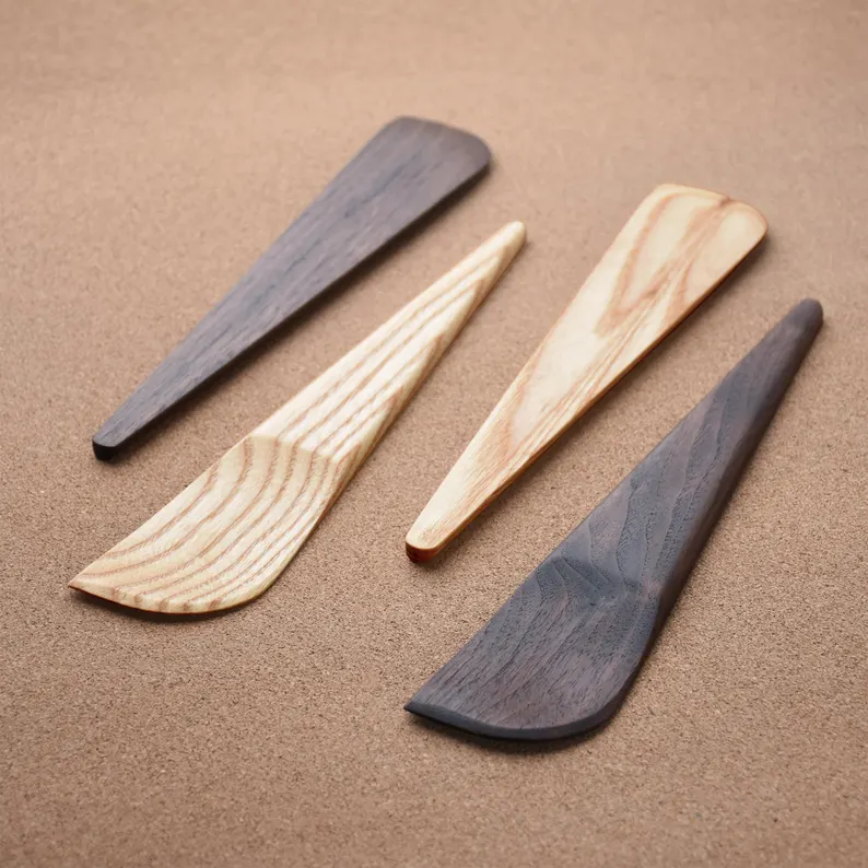 Handcrafted wooden spatula - walnut & ash