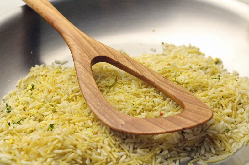 Cherry wood risotto spoon stirring utensil