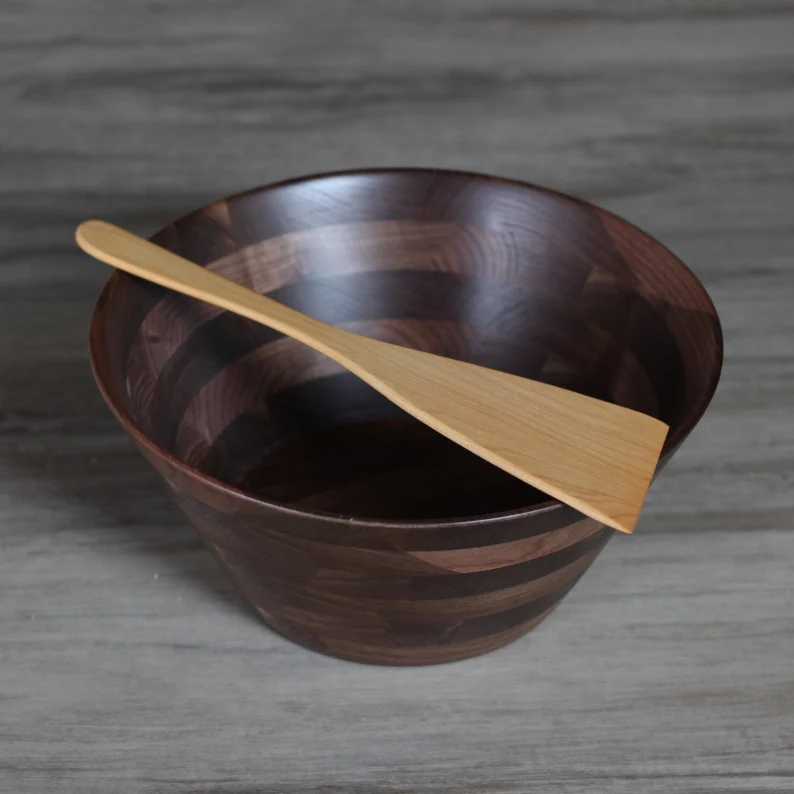 Handmade angled spatula wooden kitchen utensils