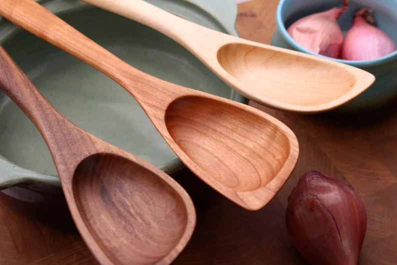 Handcrafted hybrid spoon spatula(walnut , cherry, or maple)