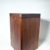 Walnut flippity-top wood trash can bin (small, large) Walnut flippity-top wood trash can bin