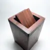 Walnut Flippity-Top Wood Trash Can Bin
