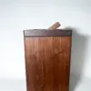 Walnut flippity-top wood trash can bin (small, large) Walnut flippity-top wood trash can bin