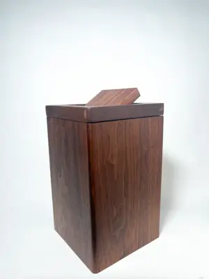Walnut flippity-top wood trash can bin (without handle)-07