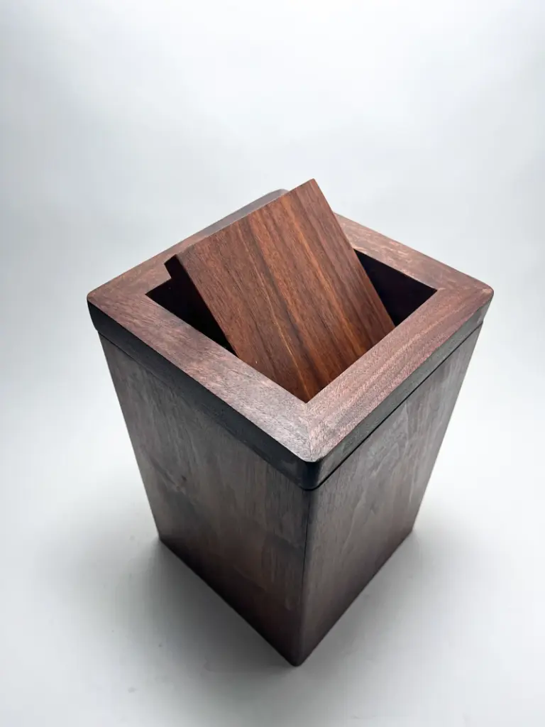 Home Walnut flippity-top wood trash can bin-24