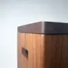 Walnut flippity-top wood trash can bin-42