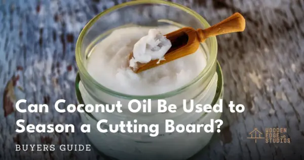 Jar of coconut oil on wooden surface