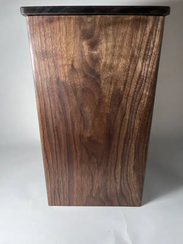 Walnut wooden laundry hamper with lid Wooden laundry hamper